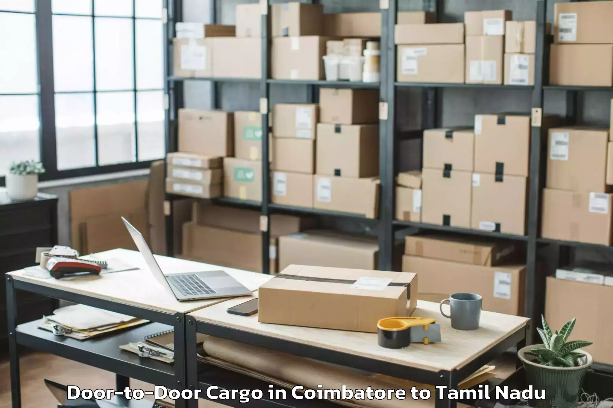 Top Coimbatore to Thiruvaiyaru Door To Door Cargo Available